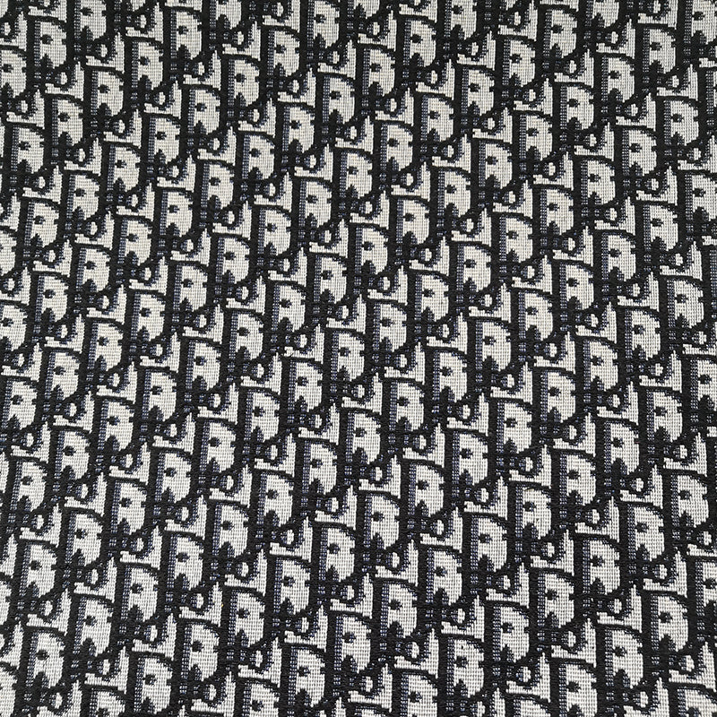 D07 Jacquard Fabric Mini Monogram Black on Black – FabricViva