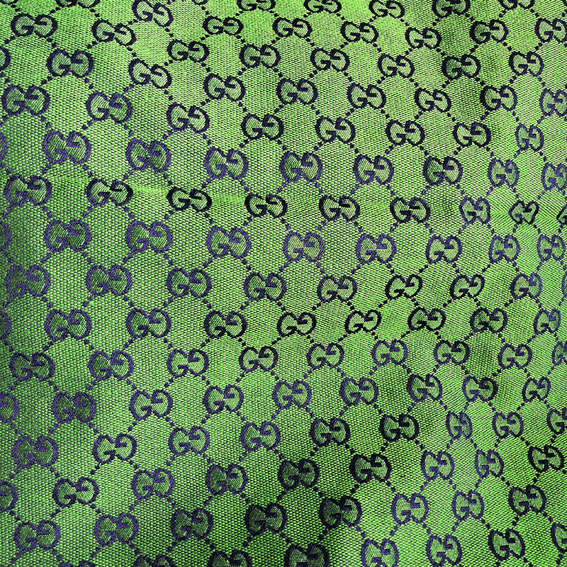Green Jacquard Designer Fabric By The Yard, GG Fabric For Custom Shoes –  notallfabric