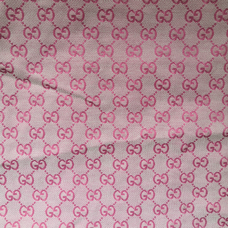 Pink Jacquard Designer Fabric By The Yard, GG Fabric For Custom Shoes –  notallfabric