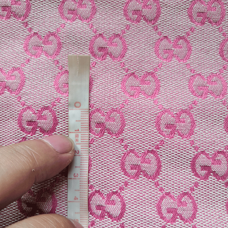 Pink Jacquard Designer Fabric By The Yard, GG Fabric For Custom