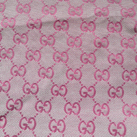 Pink Jacquard Designer Fabric By The Yard, GG Fabric For Custom